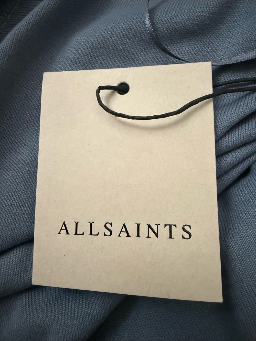 ALLSAINTS Rita Boat Neck Long Sleeves Tee Top Flint Stone Blue Size Small NWT - Picture 5 of 7